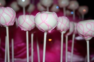 Think Pink! Breast Cancer awareness cake pops