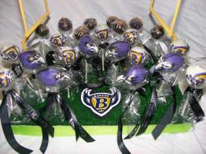 Baltimore Ravens Cake Pops